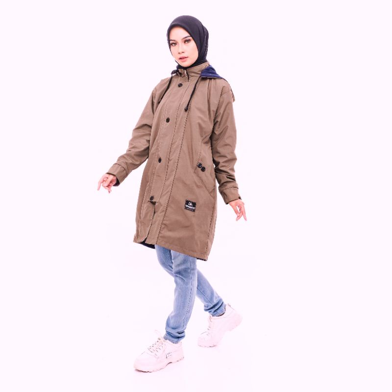 ANAPHA jaket wanita muslimah jaket parka syari syar i waterproof jaket parka wanita panjang