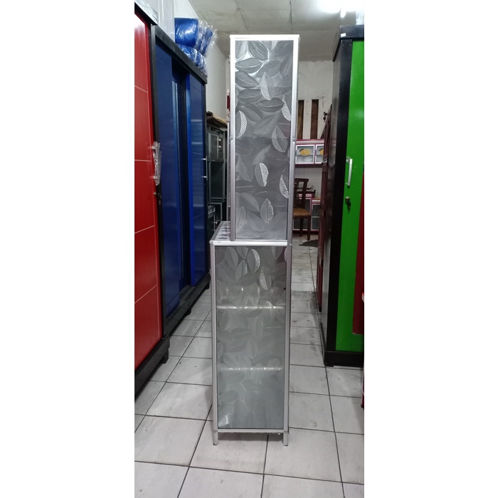 rak piring lemari dapur alumunium 2 pintu art