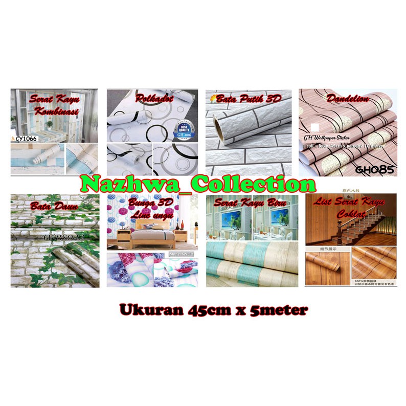 Wallpaper Dinding 45cm x 10m