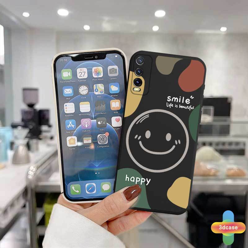 Case HP VIVO Y12S Y12 Y20 Y91C Y21 2021 Y16 Y30 Y21S Y20S Y12i Y91 Y30i Y15S Y15A Y10 Y21T Y93 Y95 Y15 Y17 Y53 Y50 Y53S Y51 2020 Y51A Y33S Y1S Y11 Y31 Y20i Y91i Y90 Y51S Y12A A54 A15 A16 5 5i C3 C25 C12 A12 Couple Happy Smile Graffiti Anti-fall Case