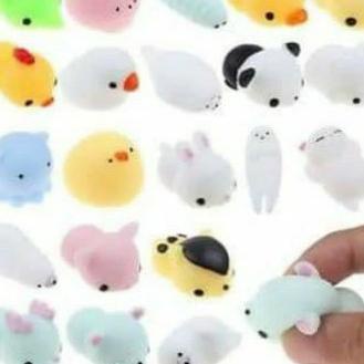 [SKU PRODUK : 0JC7K] 1 pack isi 10 pcs squishy mochi mony moni lucu imut dan menggemaskan