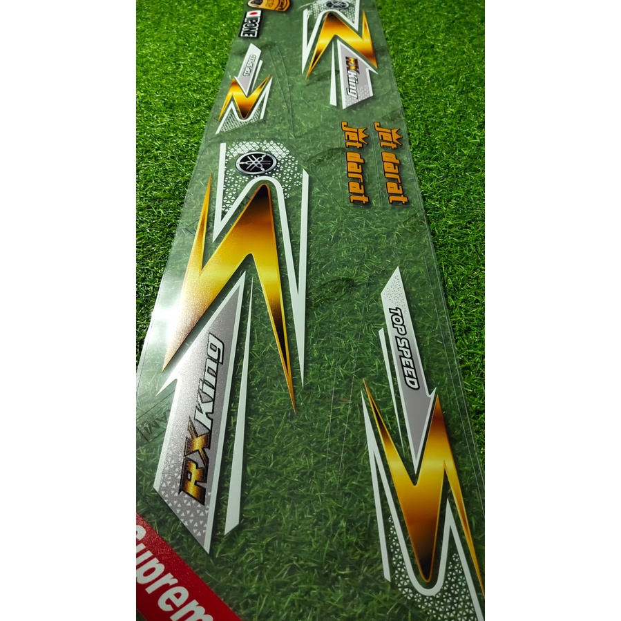 Sticker Rx King Variasi Striping Trasnparan uv maxdecal RX-KING Polet abu silver