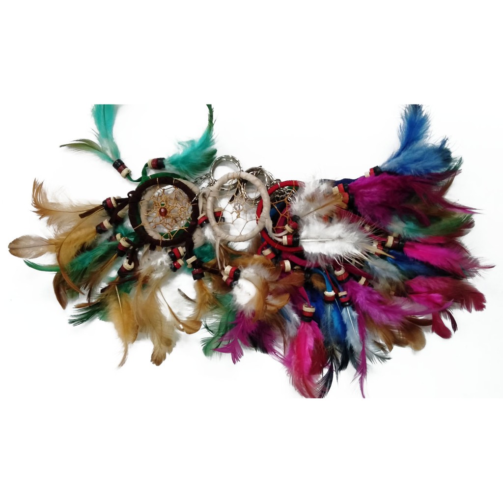 TERMURAH Souvenir Gantungan Kunci 1 kodi ( 20 Pcs ) penangkap mimpi warna warni