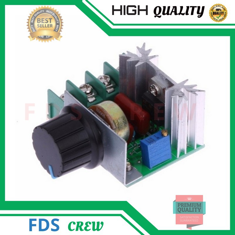 Dimmer SCR 2000W Motor Speed Controller PWM Regulator 220V AC Pengatur Kecepatan Motor