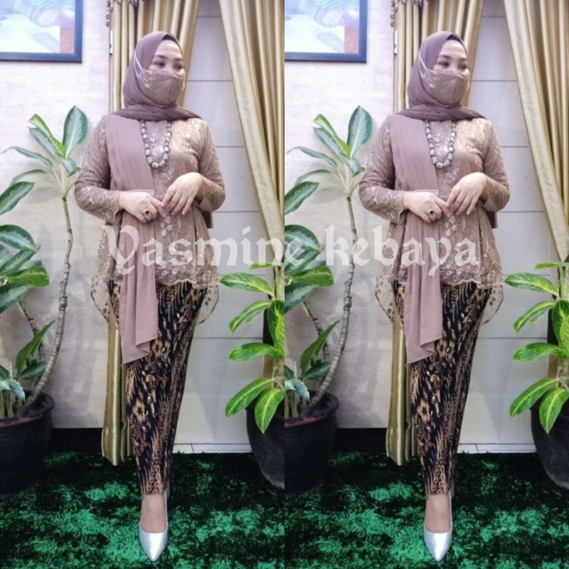 SETELAN AURORA SELENDANG LILAC/LAVENDER /KEBAYA WARNA UNGU-3