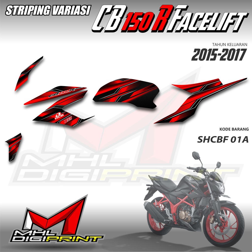 STRIPING VARIASI CB 150R FACELIFT - STIKER CB 150R - SHCBF 01