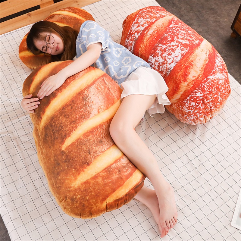 Mary Plush Bread Shape Pillow Vivid Throw Pillow8/16 ''Untuk Dekorasi Meja Emosi Menenangkan Ornamen Mobil Kantor Non Deform