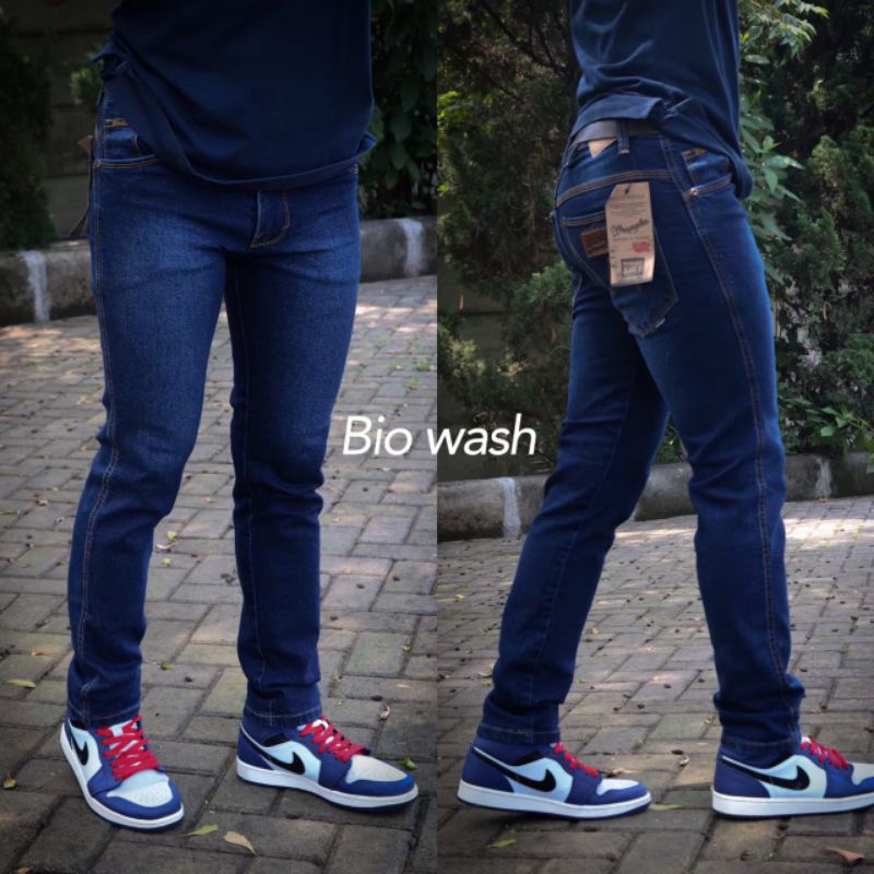 GIENZHO CELANA DENIM SLIM FIT JEANS PRIA SELVEDGE ACCENT