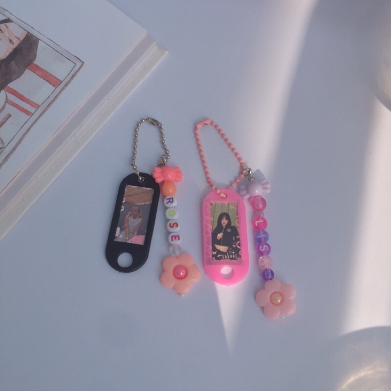 Custom Keychain Kpop idol, beads, manik manik, gantungan kunci keyring, Nct, Bts, Blackpink
