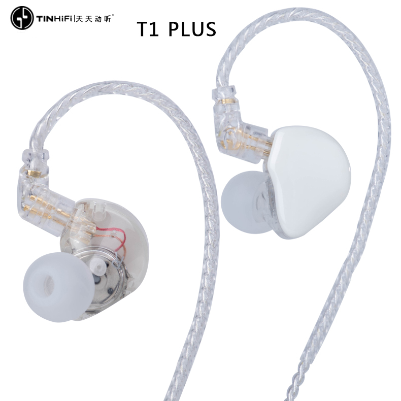 Tinhifi T1 Plus Earphone In Ear Dinamis Kabel Jack 3.5mm Dengan 2 Pin Konektor Untuk Sport / Lari