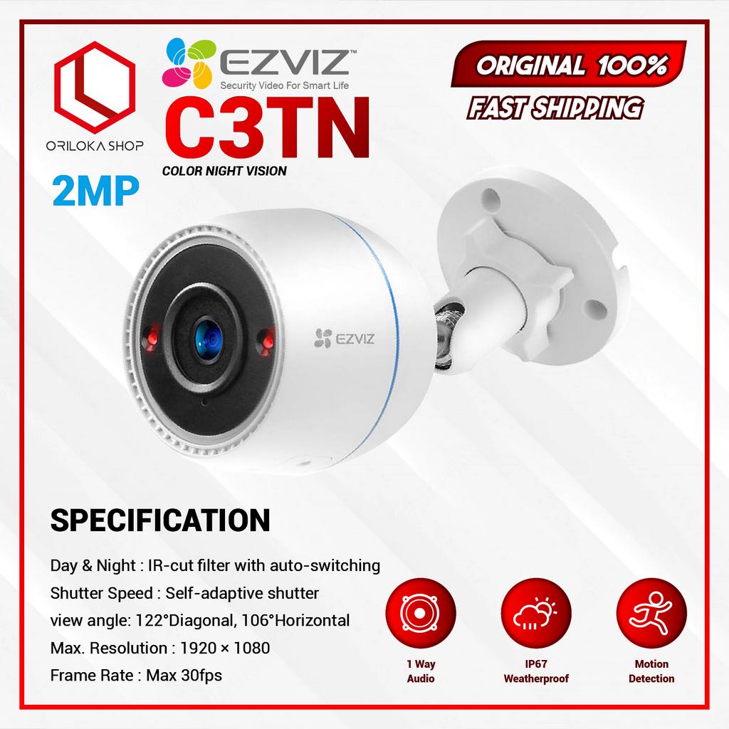 Ezviz OutPro C3TN 2MP / 3MP Wi-Fi Smart Camera CCTV - Garansi Resmi