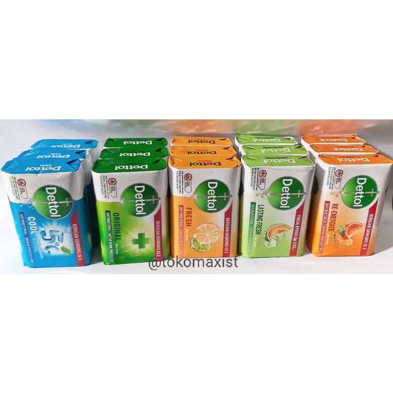 Sabun Dettol Batang 100gr x 6pcs / Dettol 100gr x 5pcs Cool / Original / Re-energize / Lasting Fresh