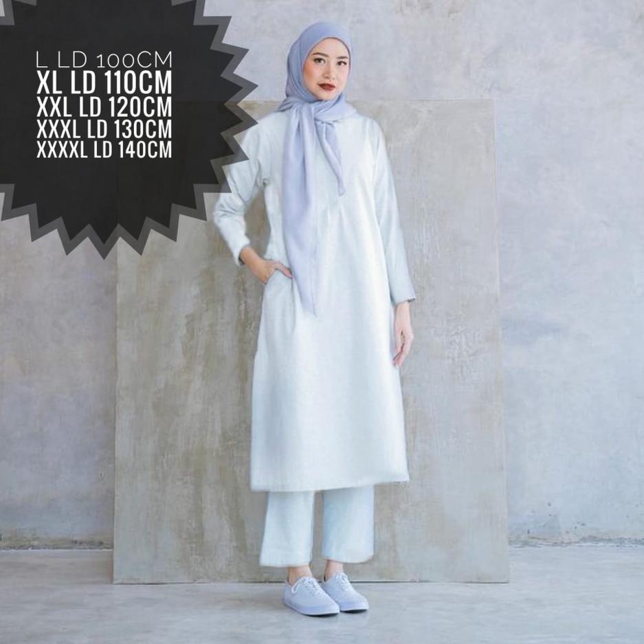 Dijamin Miring harga.. setelan muslim wanita long tunik ukuran jumbo size L XL XXL 3XL 4XL terbaru 2