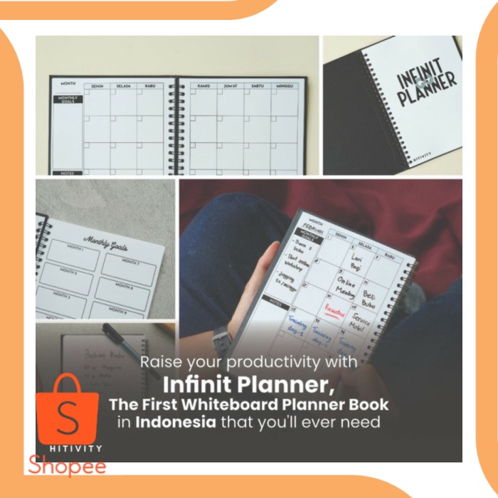 

Infinite Planner Whiteboard buku agenda bisa di hapus perkakas 6Zept2