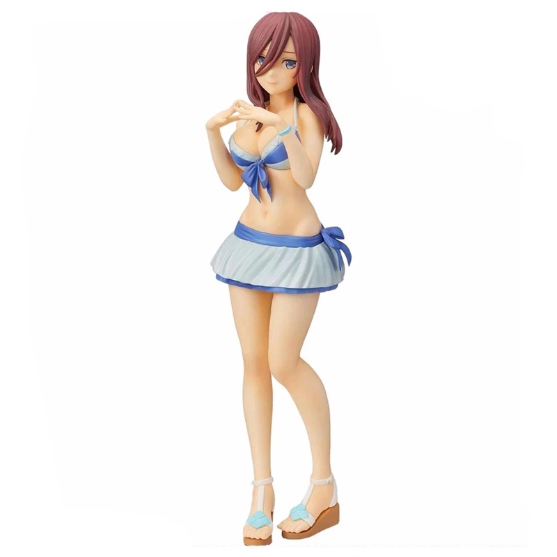 Mainan Action Figure Anime The Quintessential Quintuplets Nakano Miku Bikini Bahan PVC Ukuran 20cm Untuk Koleksi