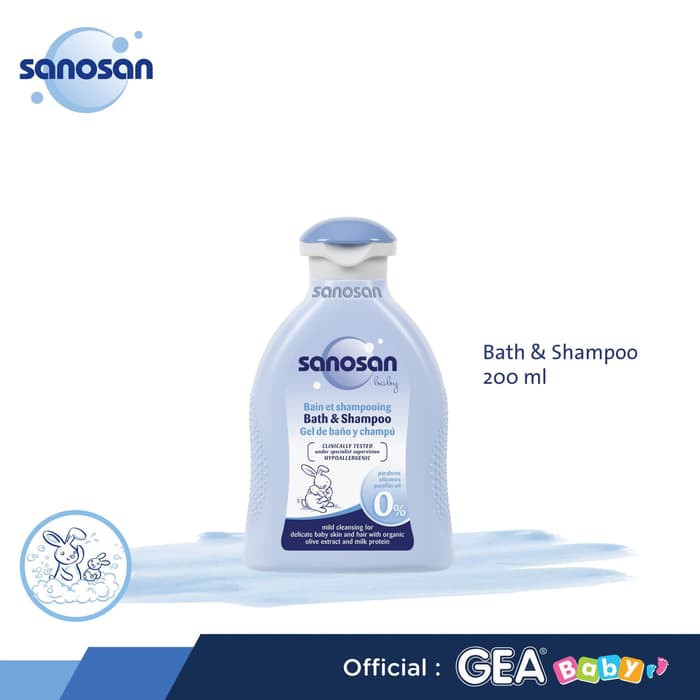 SANOSAN BABY BATH &amp; SHAMPOO 200ML