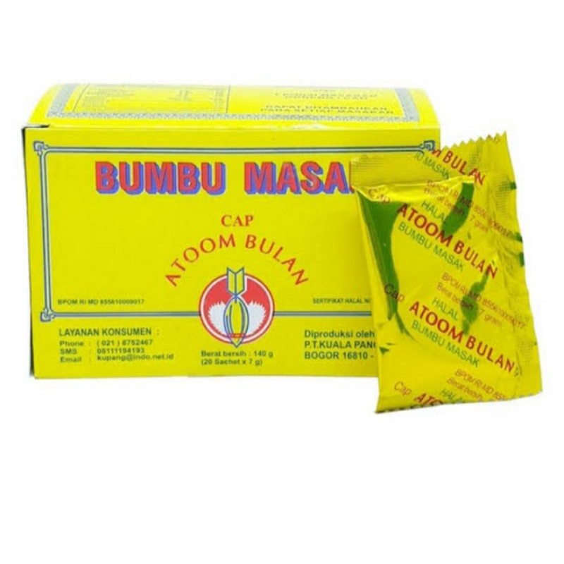 

bumbu atom ( asin ) 1 dus isi 20 sachet