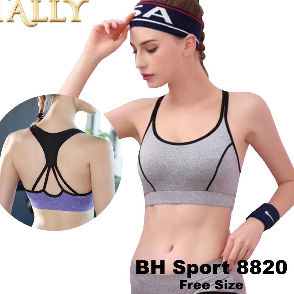 Terbaik.. TALLY Sport Bra Bahan Rajut Busa Tipis CUP B/C Miniset Olahraga BH 8820
