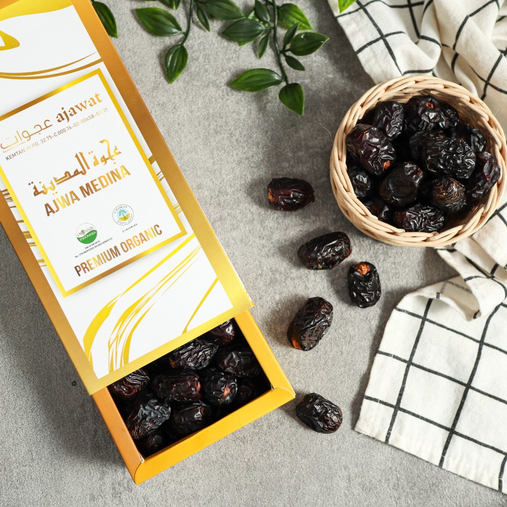 ORIGINAL Kurma Ajwa Madinah Premium Ajawat Organik Tanpa Pestisida