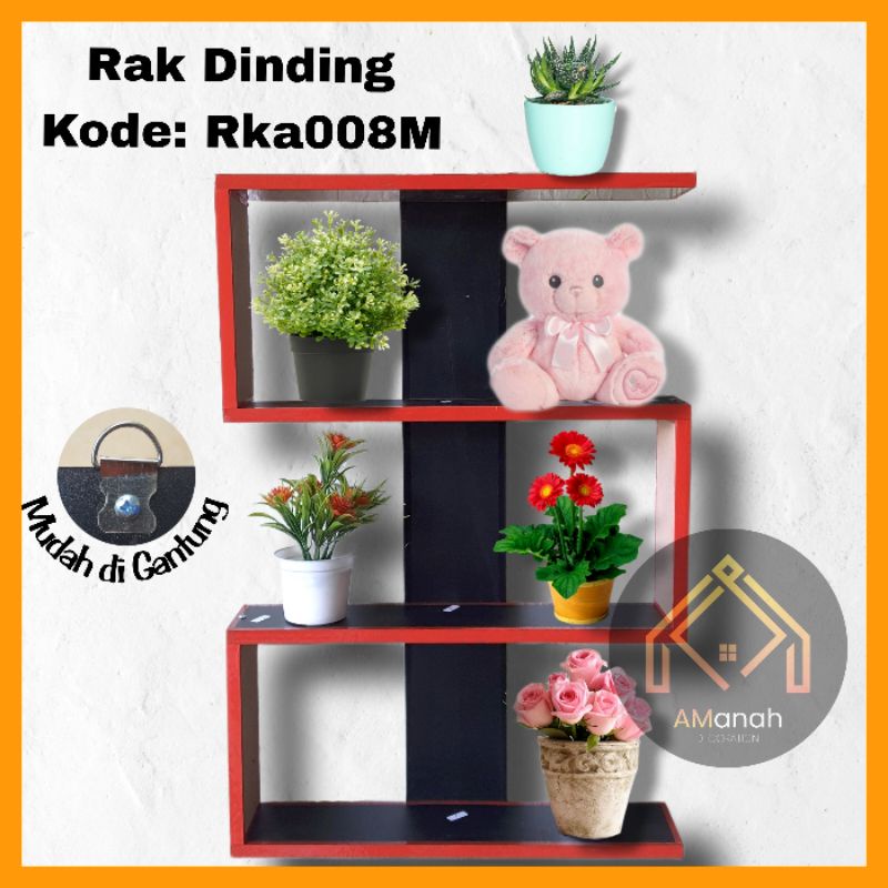 [COD] RAK DINDING KAYU MINIMALIS KODE RKA008 - RAK PAJANG KAYU SERBAGUNA RAK TEMBOK 08