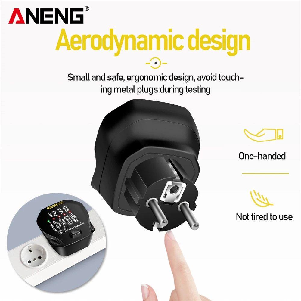 Solighter Digital Smart Socket Tester Digital Display Ground Zero Line Phase Cek RCD Test Tes Tegangan