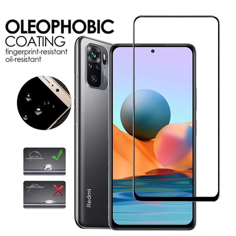 2IN1 Tempered Glass Anti Gores Layar Kamera Redmi Note 10 Pro Max  Full Layar Screen Protector