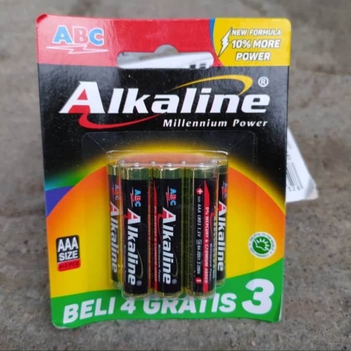 Dijual Baterai ABC Alkaline AAA isi 7 batere alkaline 43 batre aaa abc Limited