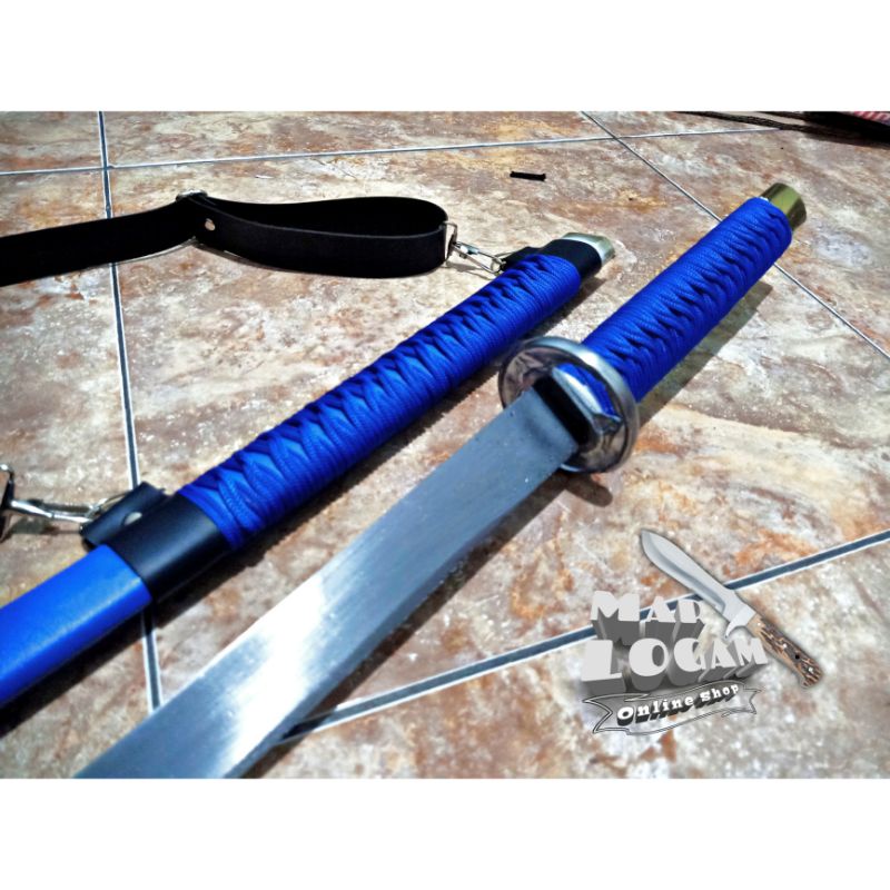 WALKIN DEAD!!! Katana khunto custom model WD (walkin dead) tali biru - SAMURAI MURAH