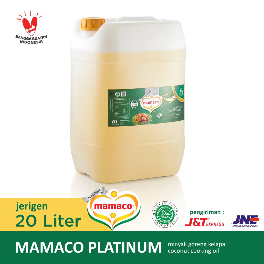 Mamaco Platinum Minyak Goreng Kelapa Coconut Cooking Oil Jerigen 20 Liter