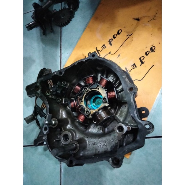 Blok Magnit dan spul Yamaha Vega lama original copotan motor komplit