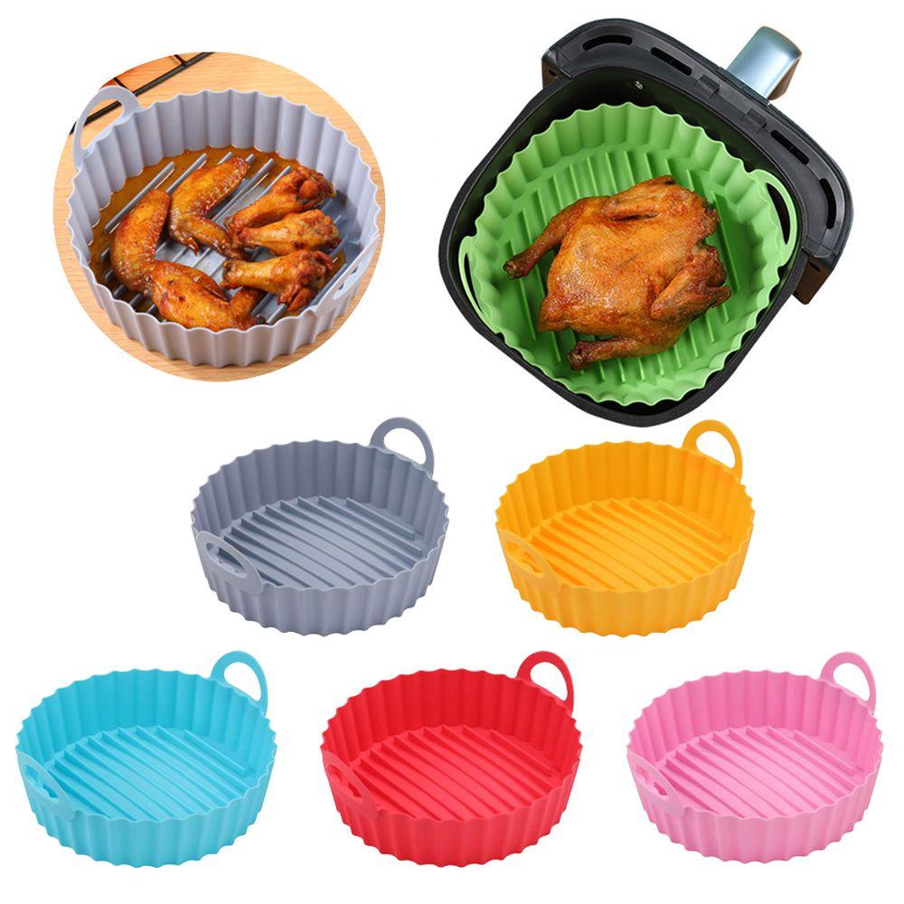 Solighter Panci Silikon Grill Pot Tray Masak Reusable Pizza Plate Baking Basket