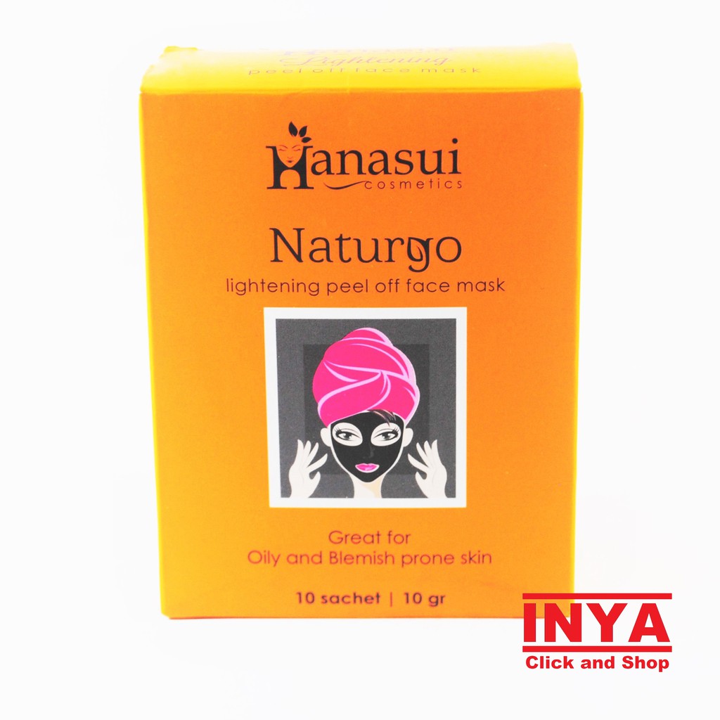 Masker Wajah HANASUI NATURGO - Peel Off  Mask BOX isi 10 Sachet