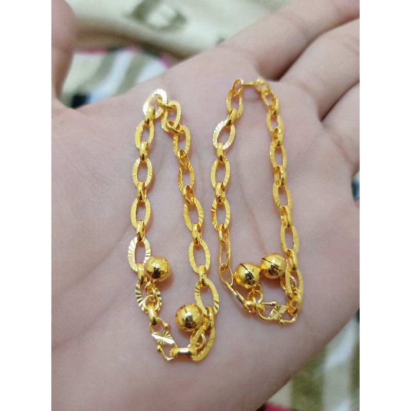 GELANG RANTAI ANAK PERAK 925 LAPIS MAS 24K