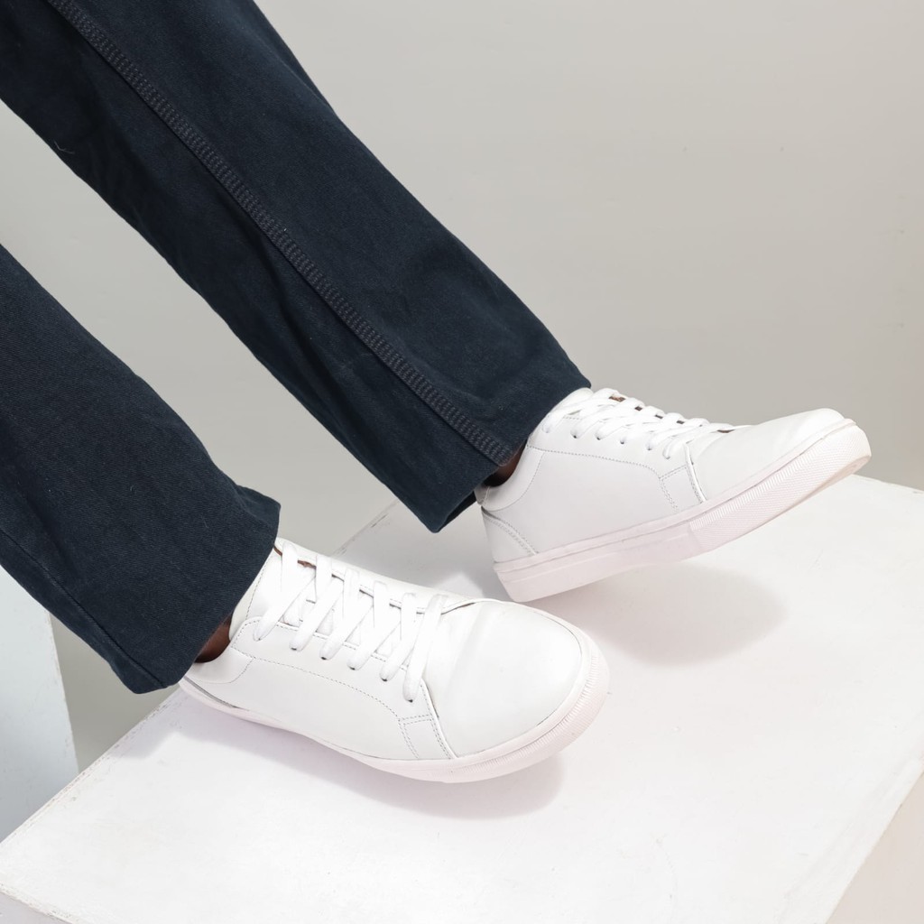 Sepatu Kulit  RHINOS Sneakers Casual sepatu fashion elegan pria laki laki kulit asli HAHA Leather