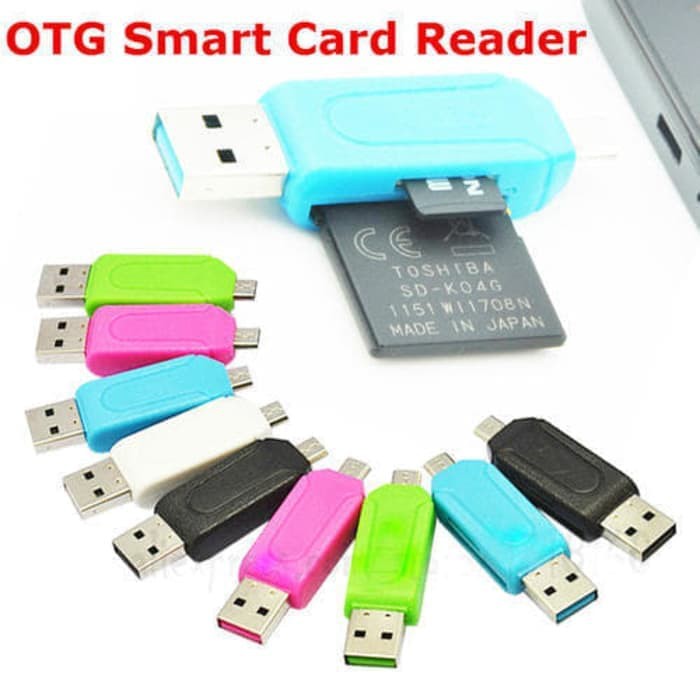 Card Reader 2 Slot OTG For MicroSD SD OTG Grosir