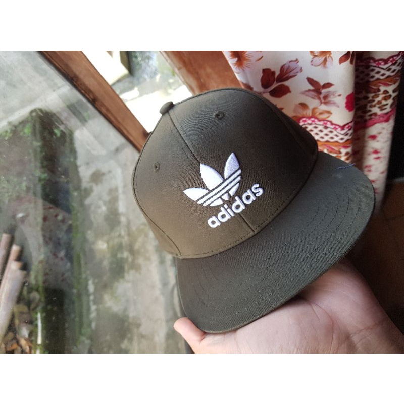 Snapback Adidas Trefoil Green Army Original