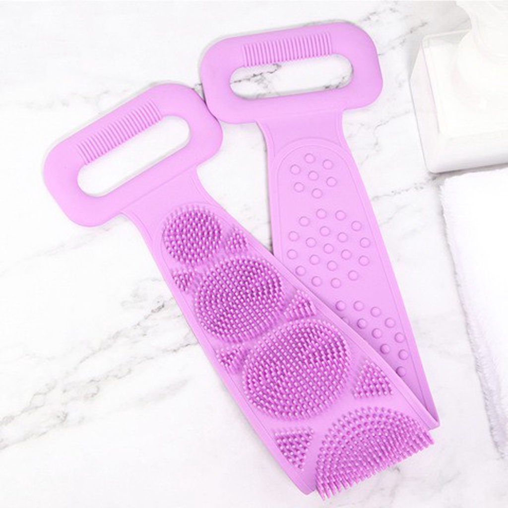 ❤️GTB❤️ Sikat Punggung Badan Silicone Scrubber Sponge Mandi Alat Gosok Pembersih Daki Silikon 2 Sisi Karet R638