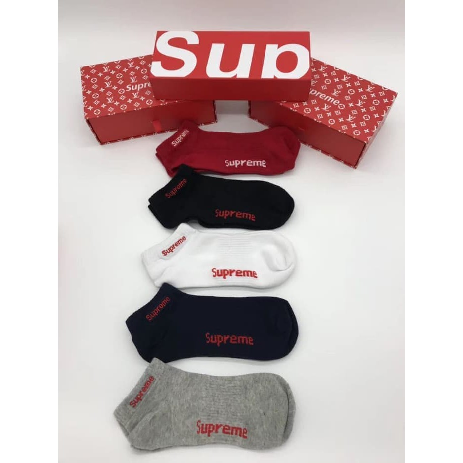 Baru Kaos Kaki Lv Louis Vuitton Supreme Sport Gym Fitnes Running Sepeda |