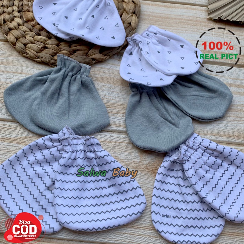 3 Pasang Sarung Tangan 3 Pasang Kaos Kaki Bayi Baru Lahir Ana Baby