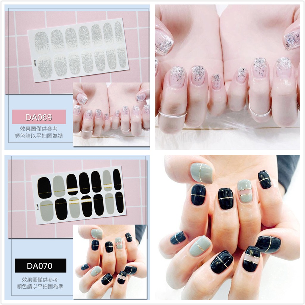 &lt;Jjoygirl&gt;DA Nail sticker motif / sticker kuku / stiker kuku / nail stiker glitter / stripes design