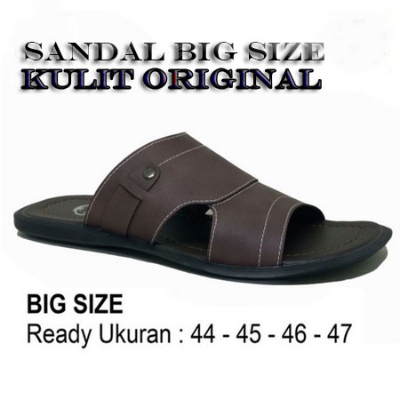 Sandal BIG SIZE sandal kulit pria sandal formil /sandal elegan brown ST02 44 45 46 47 48