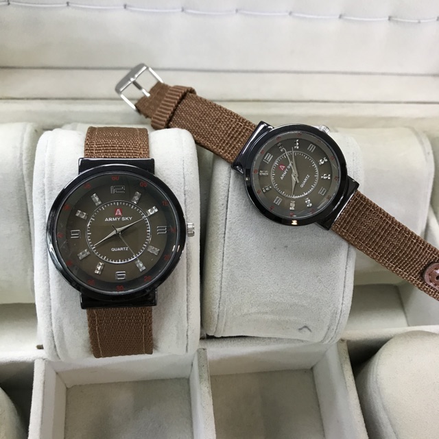 SUPER MURAH,,, JAM TANGAN COUPLE MURAH KANVAS/KAIN