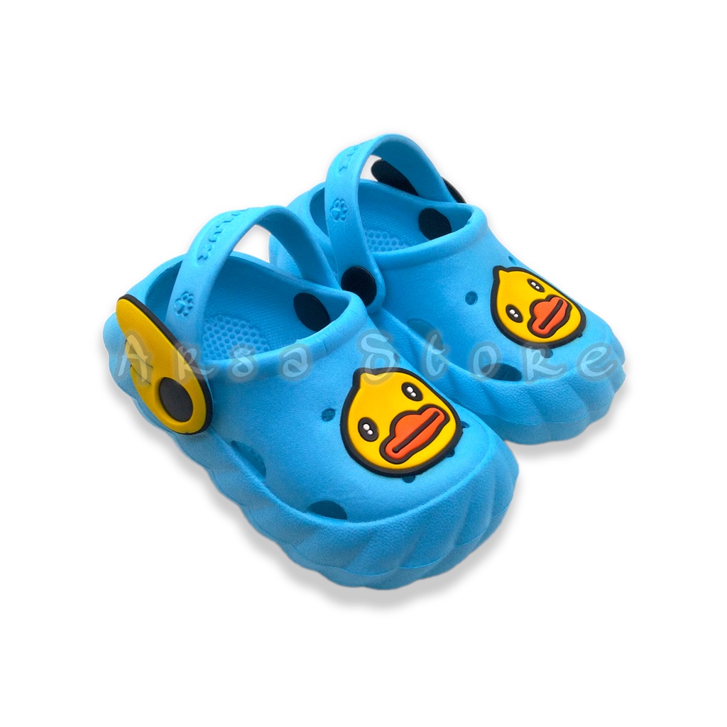Sandal Baim Lucu Anak Bayi Laki Laki Tali Belakang / Sandal Sepatu Anak Cowok Umur 1 2 3 Tahun Motif Bebek