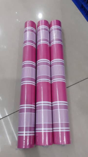 WALLPAPER STIKER DINDING MOTIF SALUR PINK