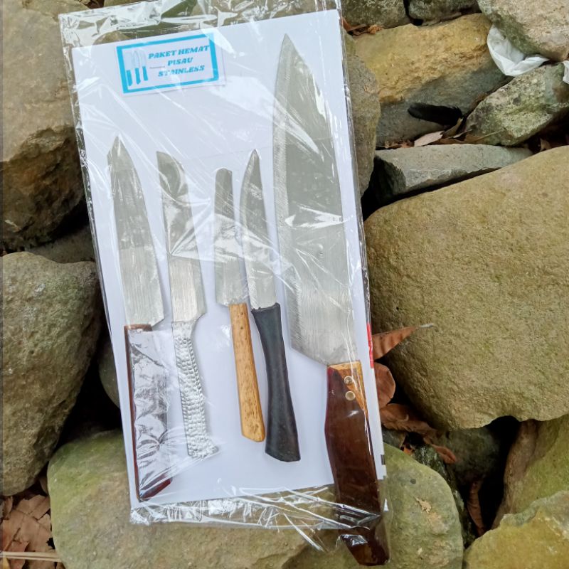 PROMO TERMURAH  SET PISAU SEMANGKA ISI 5 PCS PISAU DAPUR STAINLESS ANTI KARAT TAJAM | PISAU BELAH SE