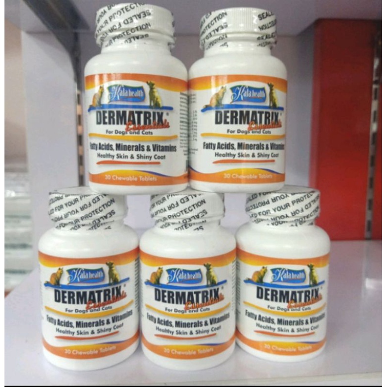 Dermatrix Vitamin Bulu dan Kulit Untuk Kucing dan Anjing isi 30 Tablet