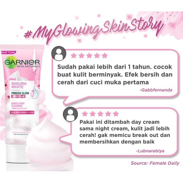 GARNIER Sakura White Pinkish Glow Foam 100 ml