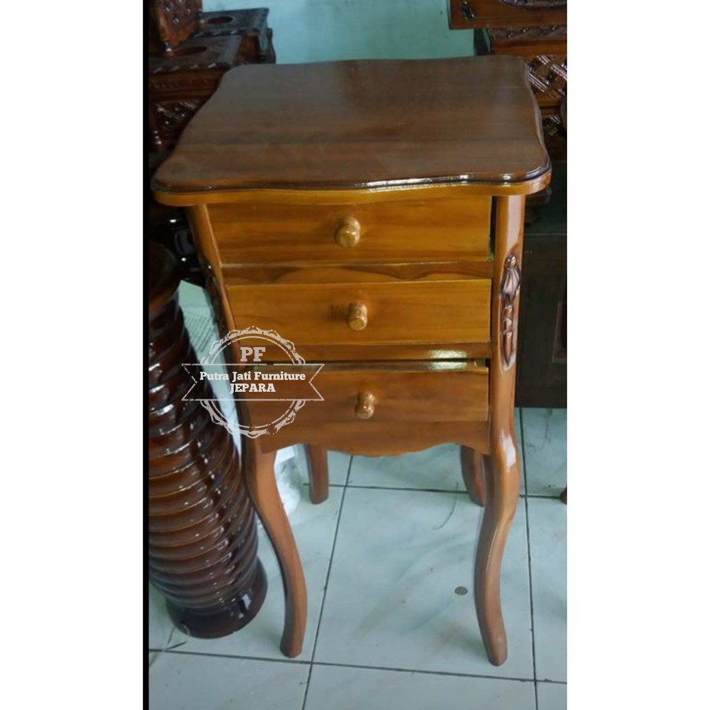  Furniture  Jati Buatan Jepara Nakas Hias  Laci3 Meja  