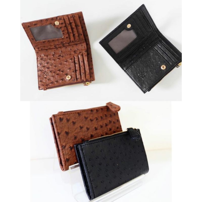 Lou Wallet Ostrich Choco by Kian.id (TITIPAN)