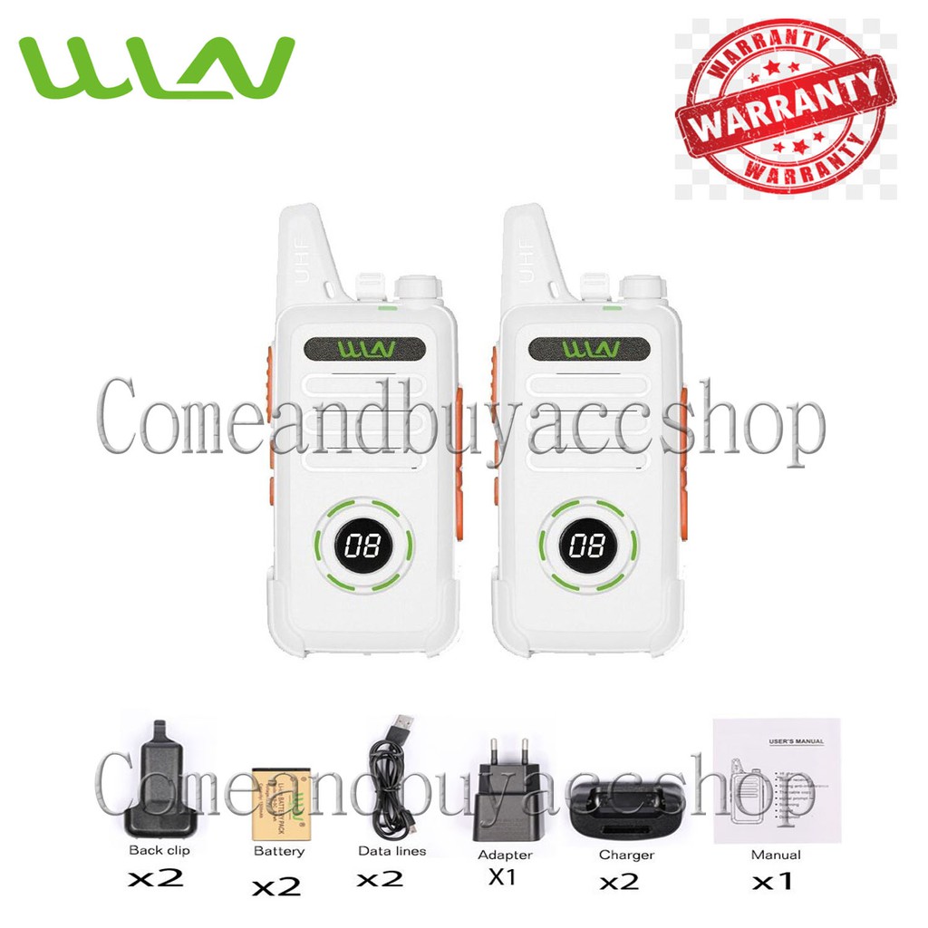 Walkie Talkie WLN HT Two-Way Radio KD-C1 (Dengan Layar Digital)- Putih